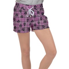 Pink  Plaid Anarchy Women s Velour Lounge Shorts