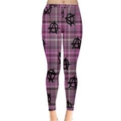 Pink  Plaid Anarchy Inside Out Leggings