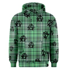 Green  Plaid Anarchy Men s Pullover Hoodie by snowwhitegirl