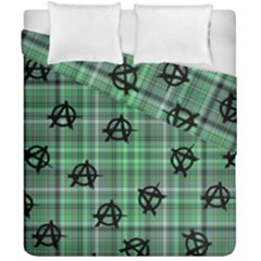 Green  Plaid Anarchy Duvet Cover Double Side (california King Size) by snowwhitegirl