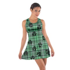 Green  Plaid Anarchy Cotton Racerback Dress by snowwhitegirl