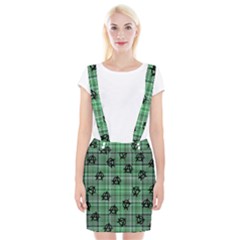 Green  Plaid Anarchy Braces Suspender Skirt by snowwhitegirl