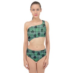 Green  Plaid Anarchy Spliced Up Two Piece Swimsuit by snowwhitegirl