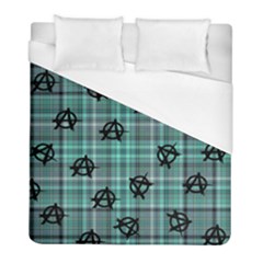 Aqua  Plaid Anarchy Duvet Cover (full/ Double Size) by snowwhitegirl