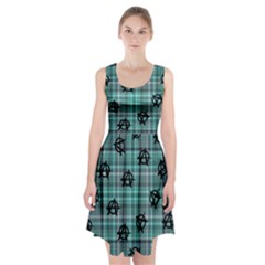 Aqua  Plaid Anarchy Racerback Midi Dress by snowwhitegirl