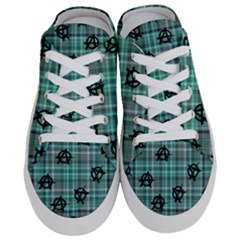 Aqua  Plaid Anarchy Half Slippers by snowwhitegirl