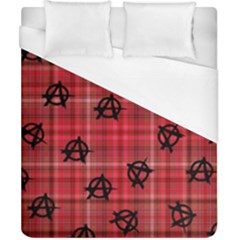 Red Plaid Anarchy Duvet Cover (california King Size) by snowwhitegirl