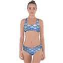 Blue Mermaid Scale Criss Cross Bikini Set View1