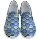 Blue Mermaid Scale Men s Lightweight Slip Ons View1