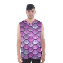 Pink Mermaid Scale Men s Basketball Tank Top by snowwhitegirl