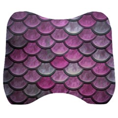 Pink Mermaid Scale Velour Head Support Cushion