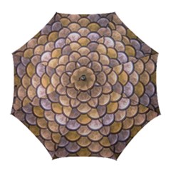 Copper Mermaid Scale Golf Umbrellas