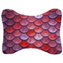 Red Mermaid Scale Velour Seat Head Rest Cushion View1