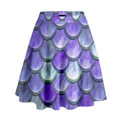 Blue Purple Mermaid Scale High Waist Skirt by snowwhitegirl