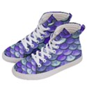 Blue Purple Mermaid Scale Men s Hi-Top Skate Sneakers View2