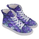 Blue Purple Mermaid Scale Men s Hi-Top Skate Sneakers View3