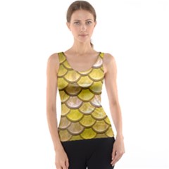 Yellow  Mermaid Scale Tank Top by snowwhitegirl