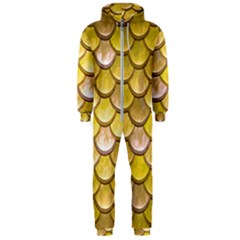 Yellow  Mermaid Scale Hooded Jumpsuit (men)  by snowwhitegirl