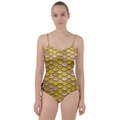 Yellow  Mermaid Scale Sweetheart Tankini Set by snowwhitegirl