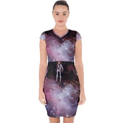 Nebula Capsleeve Drawstring Dress 