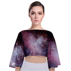 Nebula Tie Back Butterfly Sleeve Chiffon Top