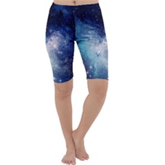 Nebula Blue Cropped Leggings  by snowwhitegirl