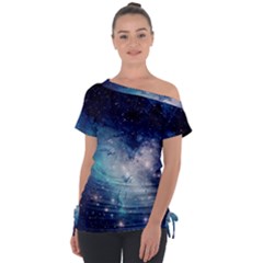 Nebula Blue Tie-up Tee