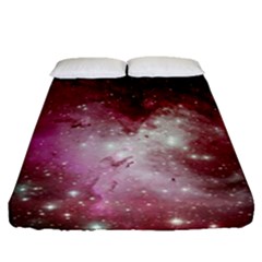 Nebula Red Fitted Sheet (queen Size) by snowwhitegirl