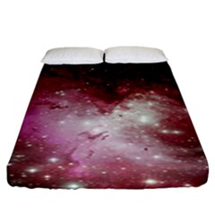 Nebula Red Fitted Sheet (king Size) by snowwhitegirl