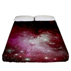 Nebula Red Fitted Sheet (california King Size) by snowwhitegirl