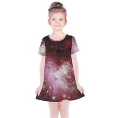 Nebula Red Kids  Simple Cotton Dress