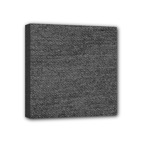 Black Denim Mini Canvas 4  X 4  by snowwhitegirl