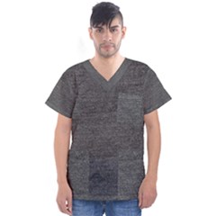 Black Denim Men s V-neck Scrub Top