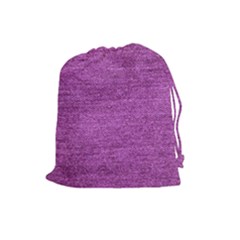 Purple Denim Drawstring Pouch (large) by snowwhitegirl