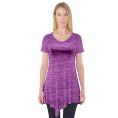 Purple Denim Short Sleeve Tunic  by snowwhitegirl