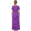 Purple Denim High Waist Short Sleeve Maxi Dress View2