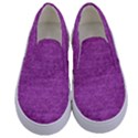 Purple Denim Kids  Canvas Slip Ons View1