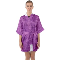 Purple Denim Quarter Sleeve Kimono Robe