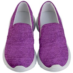 Purple Denim Kid s Lightweight Slip Ons