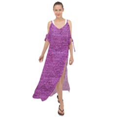 Purple Denim Maxi Chiffon Cover Up Dress