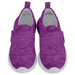 Purple Denim Velcro Strap Shoes