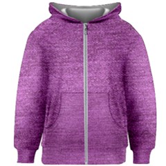 Purple Denim Kids Zipper Hoodie Without Drawstring by snowwhitegirl