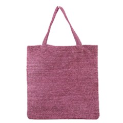 Pink  Denim Grocery Tote Bag by snowwhitegirl