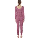 Pink  Denim Long Sleeve Catsuit View2