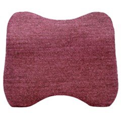 Pink  Denim Velour Head Support Cushion