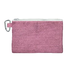 Pink  Denim Canvas Cosmetic Bag (medium)