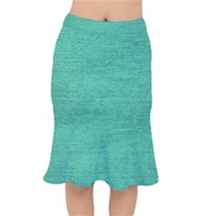 Green Denim Mermaid Skirt by snowwhitegirl