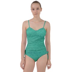 Green Denim Sweetheart Tankini Set by snowwhitegirl