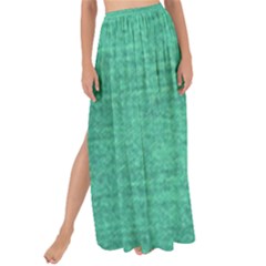 Green Denim Maxi Chiffon Tie-up Sarong by snowwhitegirl