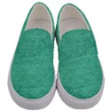 Green Denim Men s Canvas Slip Ons View1